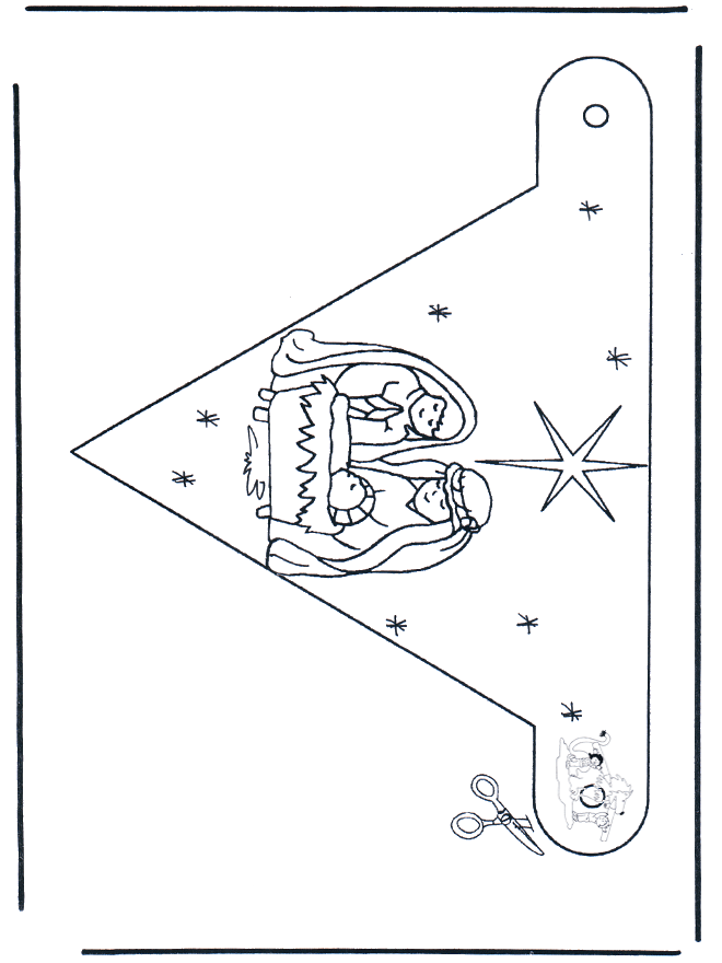 Decorationflag nativity - Kreativitet Jul