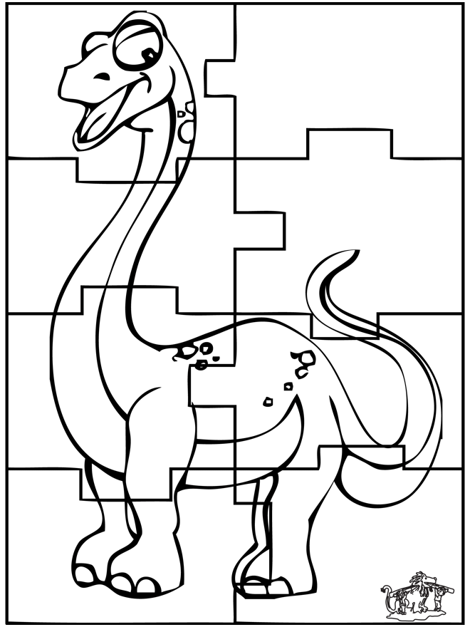 Dino puzzel - Drager og dinosauruser