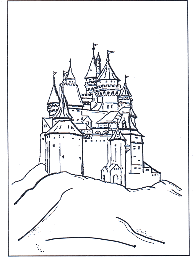 Disney castle - Fargeleggingstegninger Disney