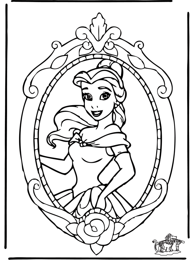 Disney Princess Belle 1 - Fargeleggingstegninger Disney
