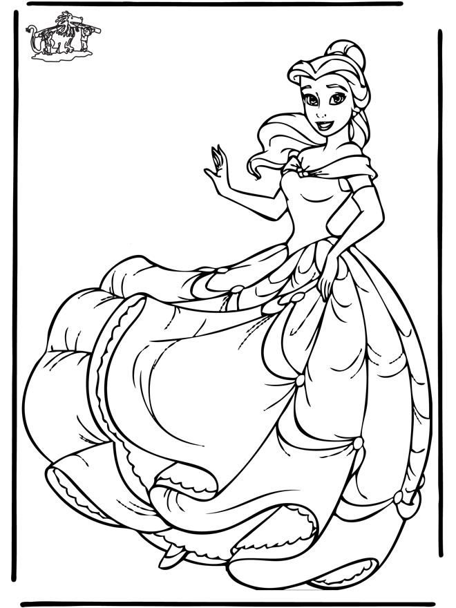 Disney Princess Belle 2 - Fargeleggingstegninger Disney