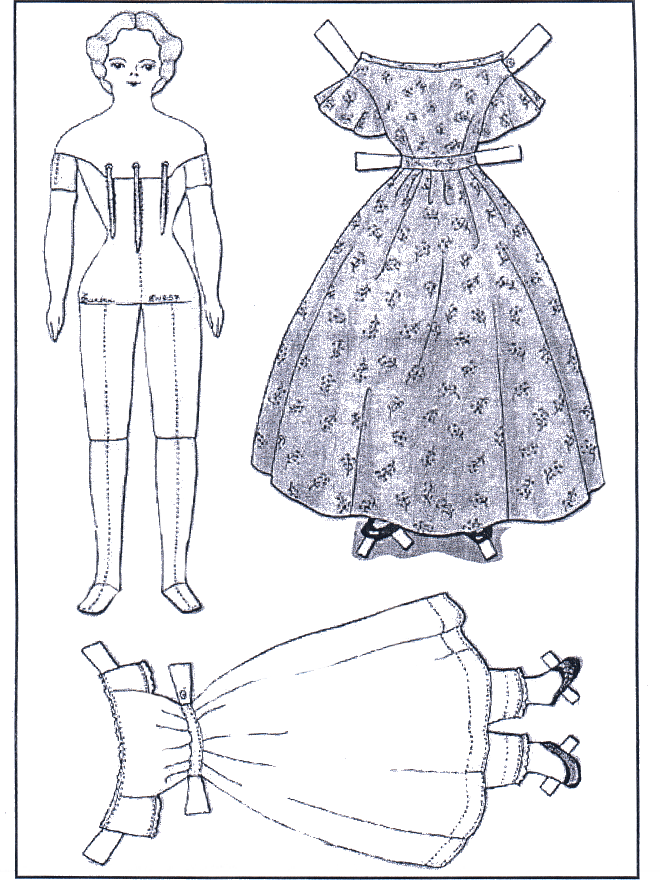Doll and clothing 1 - Kreativitet papirdukker