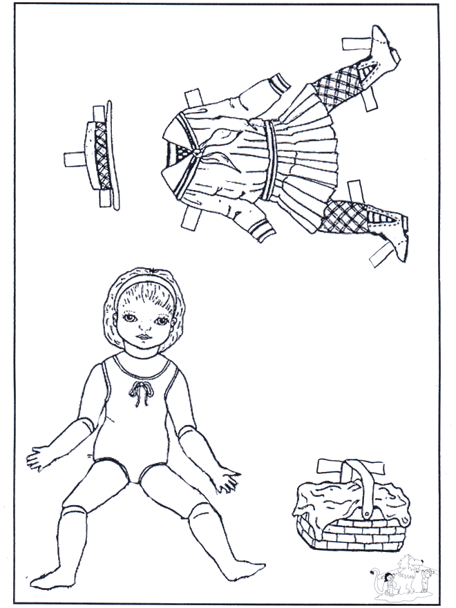 Doll and clothing 2 - Kreativitet papirdukker