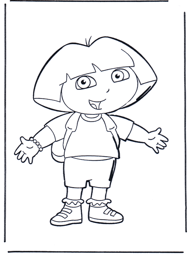 Dora the Explorer 1 - Fargeleggingstegning Dora