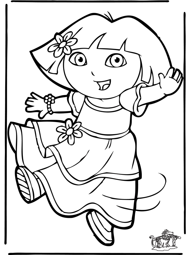 Dora the Explorer 11 - Fargeleggingstegning Dora