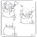 Vinter - Drawing snowman