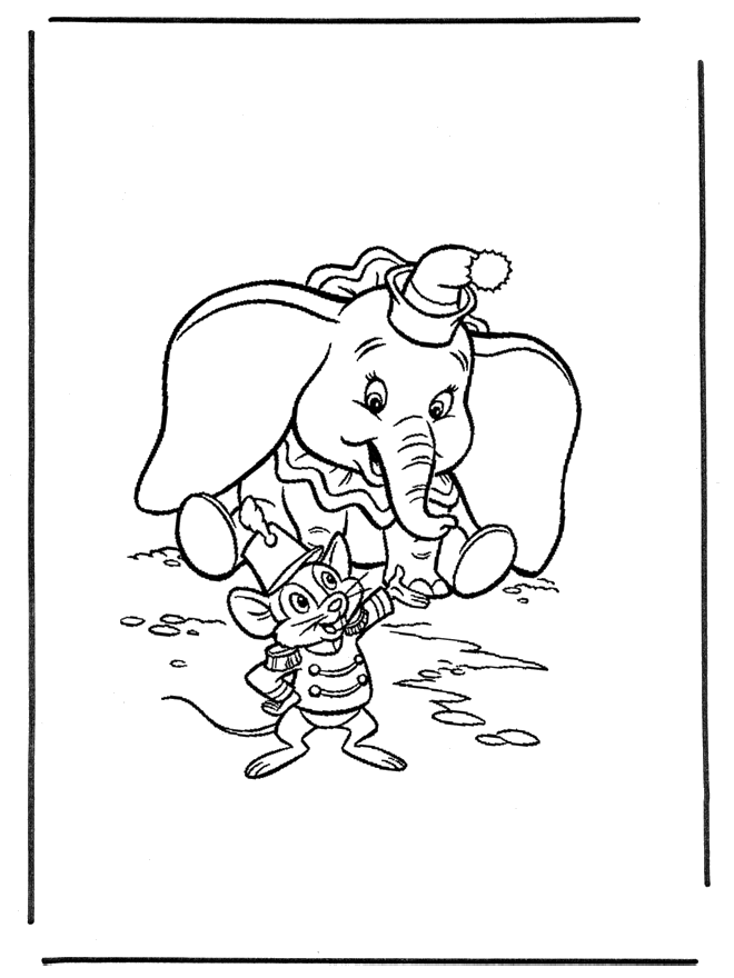 Dumbo 3 - Fargeleggingstegning Dumbo
