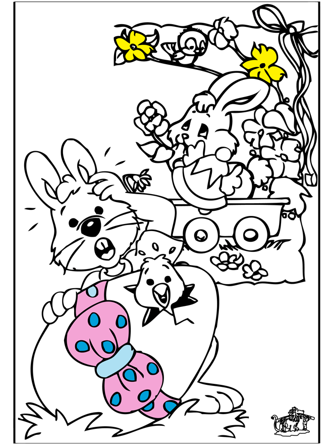 Easter 3 - Fargeleggingstegninger Påske