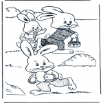 Temaer - Easter bunny with basket