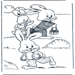 Temaer - Easter bunny with basket