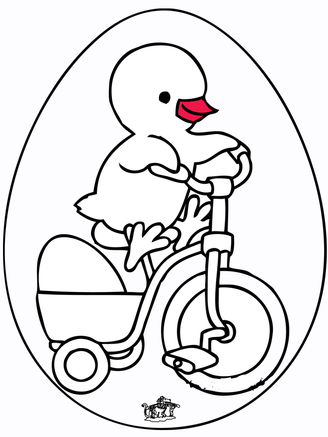 Easter duck - Fargeleggingstegninger Påske