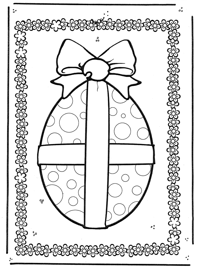 Easter egg 2 - Fargeleggingstegninger Påske