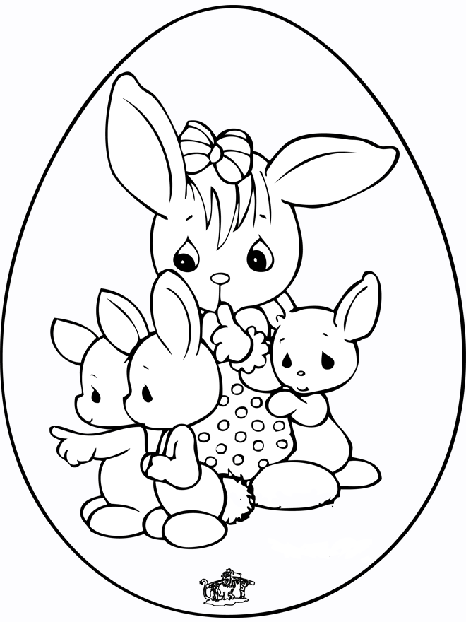 Easter egg 6 - Fargeleggingstegninger Påske