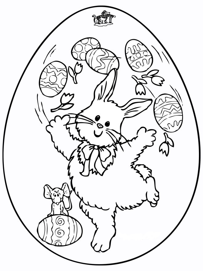 Easter egg 7 - Fargeleggingstegninger Påske