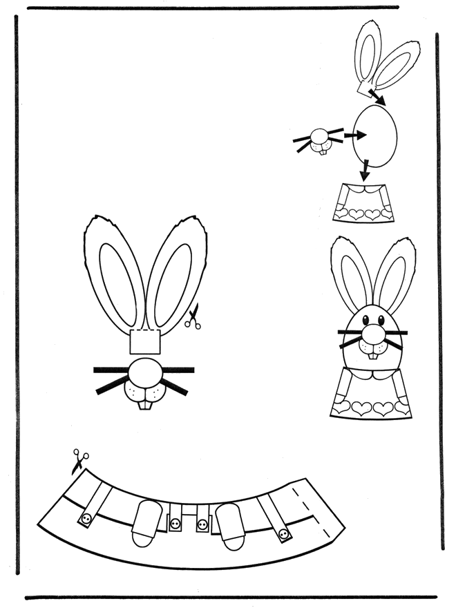 Easter egg decoration 4 - Fargeleggingstegninger Påske