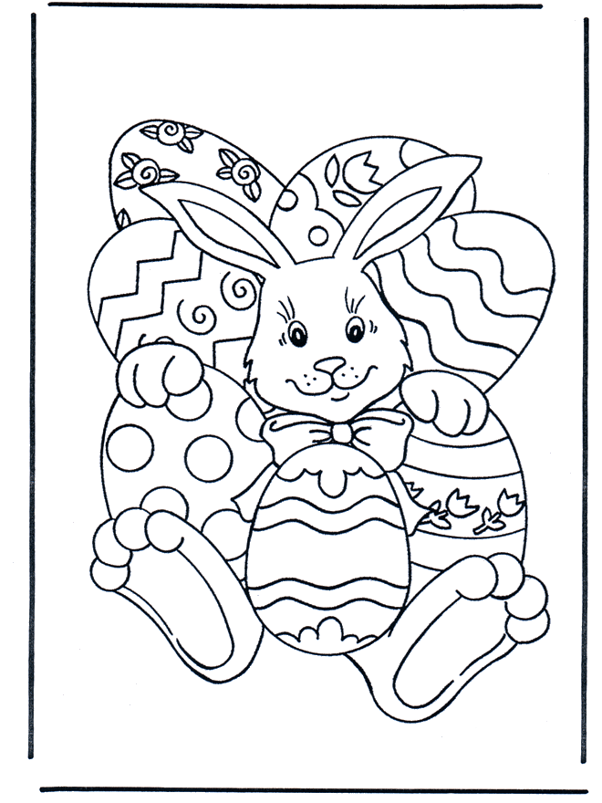 Easterbunny 4 - Fargeleggingstegninger Påske