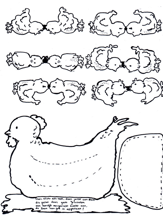 Easterchicken - Fargeleggingstegninger Påske