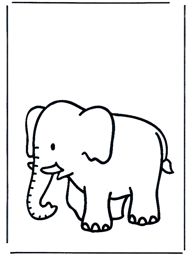 Elephant 3 - Fargeleggingstegninger dyrehage