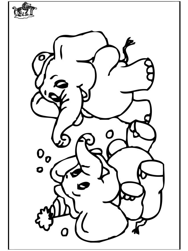 Elephant 6 - Fargeleggingstegninger dyrehage