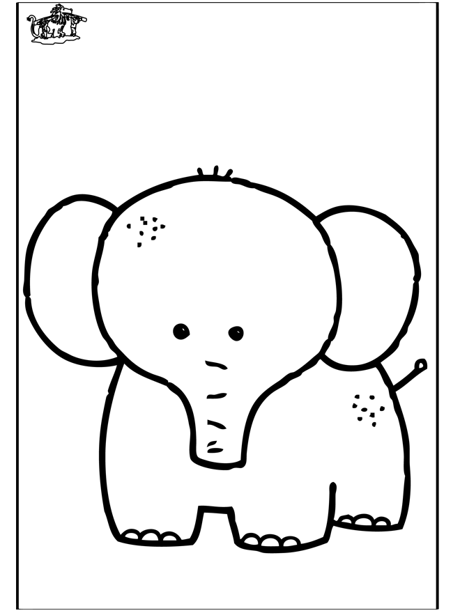 Elephant 7 - Fargeleggingstegninger dyrehage