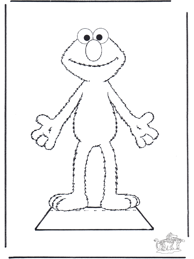 Elmo paper doll - Kreativitet papirdukker