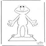 Kreativitet - Elmo paper doll