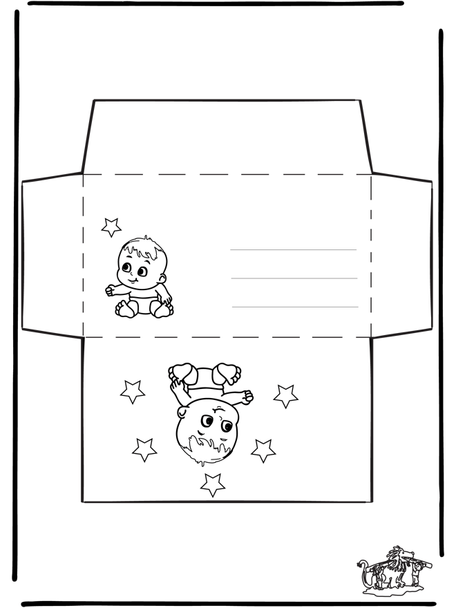 Envelop baby - Kreativitet brevpapir