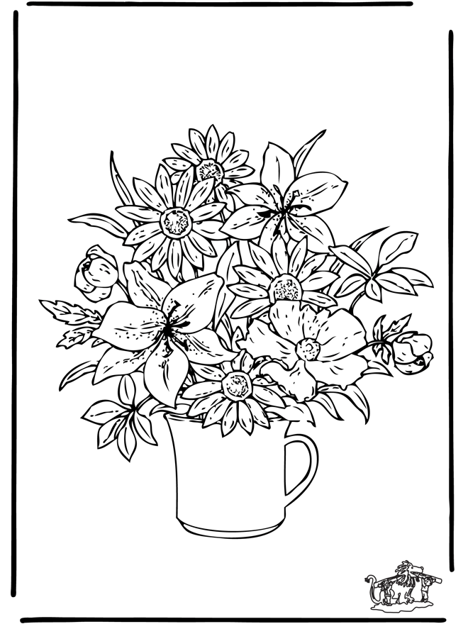 Flowers 11 - Fargeleggingstegninger blomster