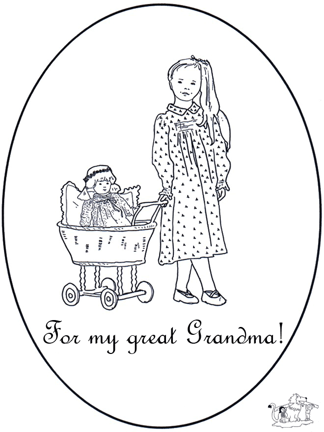 For dear grandma - Fargeleggingstegninger bestefar og bestemor