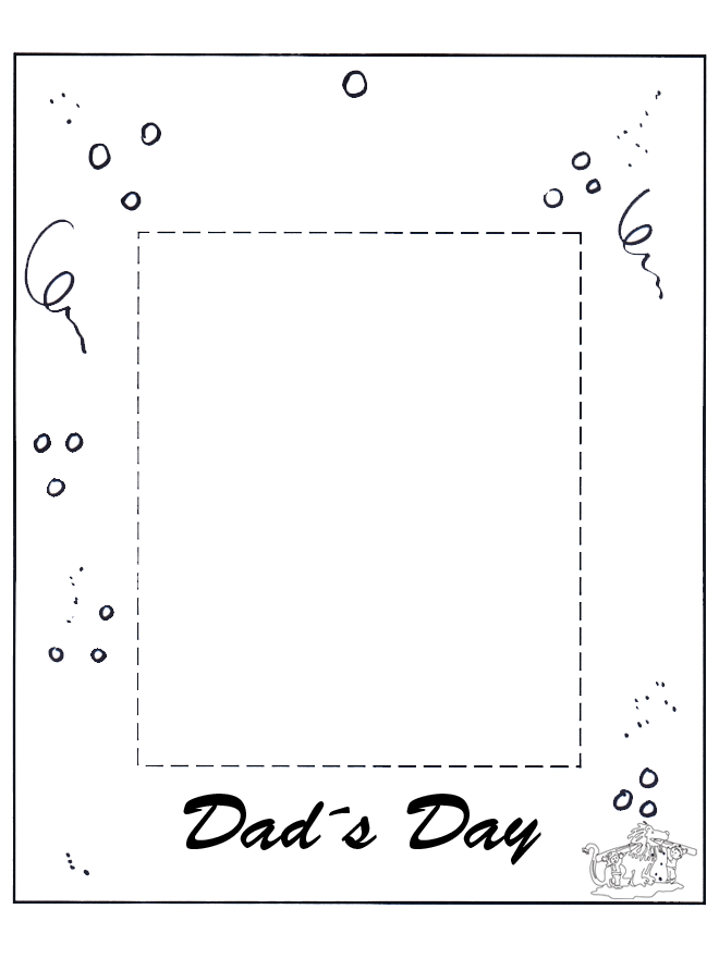 Fotoframe for dad - Fargeleggingstegninger farsdag