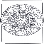 Vinter - Free coloring page snowman