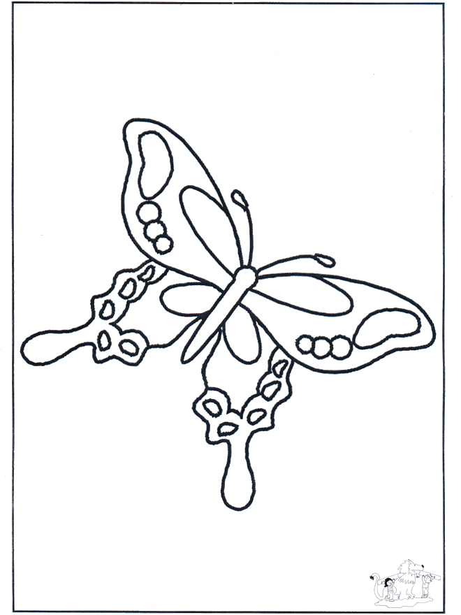 Free coloring pages butterfly - Fargeleggingstegning insekter