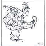 Litt av hvert - Free coloring pages clown