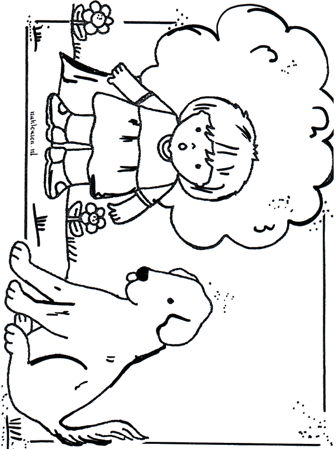 Free coloring pages dog - Fargeleggingstegning dyr