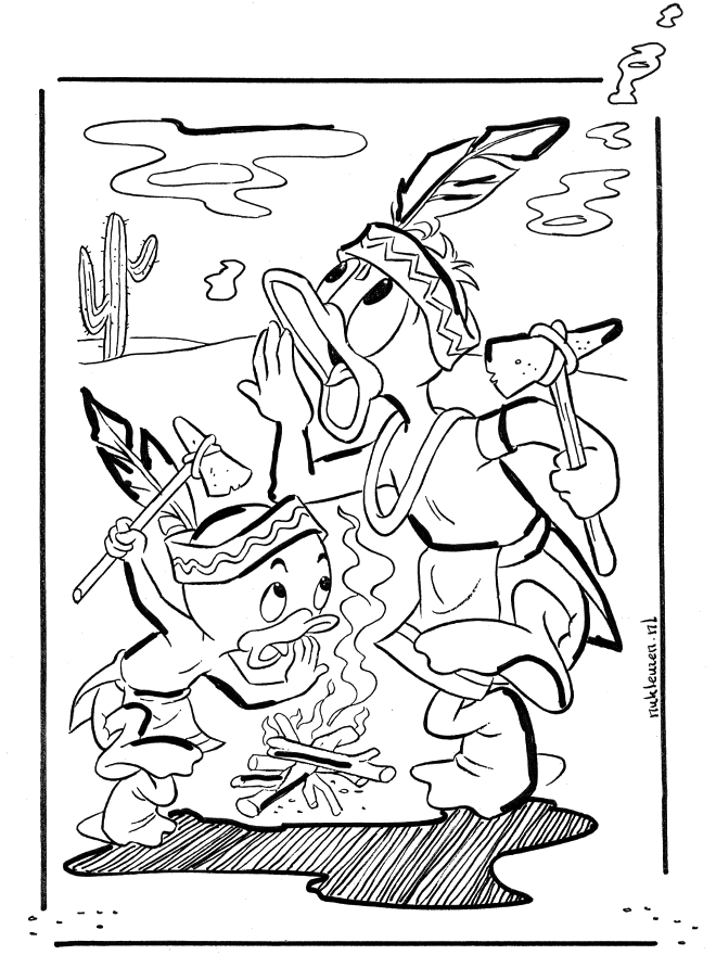 Free coloring pages Donald Duck - Donald Duck fargeleggingstegninger