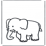 Småbarn - Free coloring pages elephant