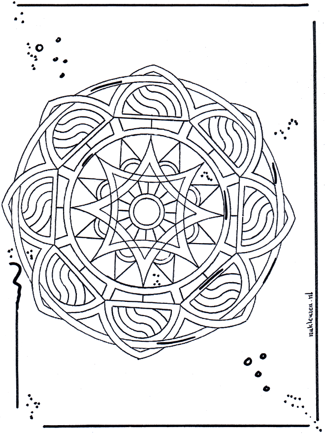 Free coloring pages mandala star - Geomandalaer