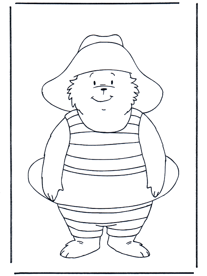 Free coloring pages Paddington bear - Bjørnen Paddington