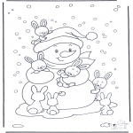 Vinter - Free coloring pages rabbit