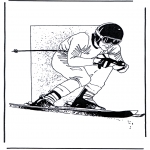 Litt av hvert - Free coloring pages skiing