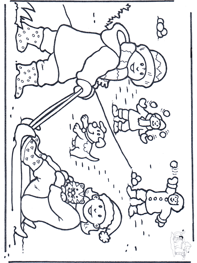 Free coloring pages snow - Fargeleggingstegninger sne