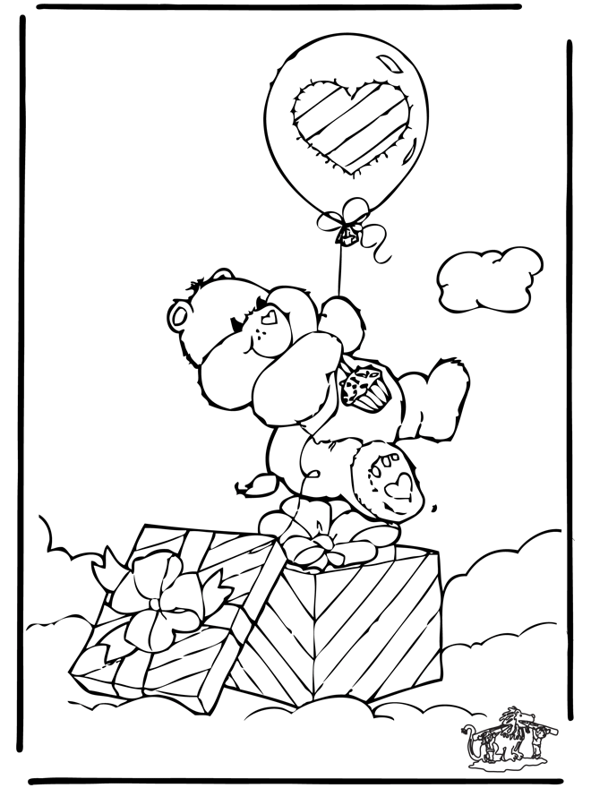 Free coloring pages The Care Bears - Care bears