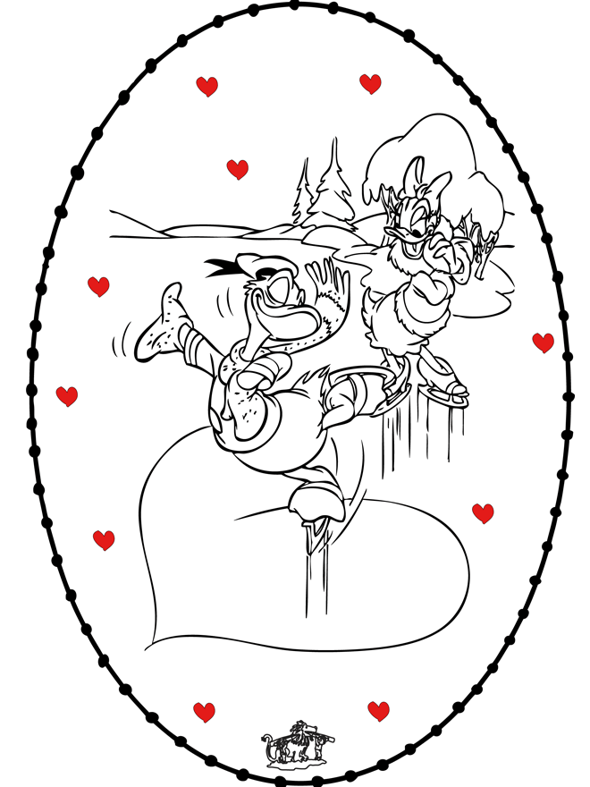 Free coloring pages Valentine's  - Fargeleggingstegninger Valentinsdag