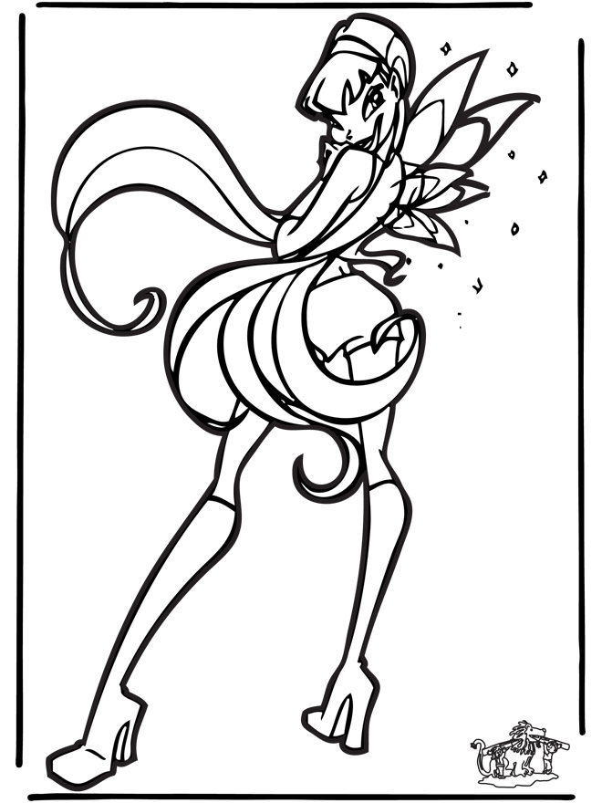 Free coloring pages Winx-club - Fargeleggingstegninger Winx Club