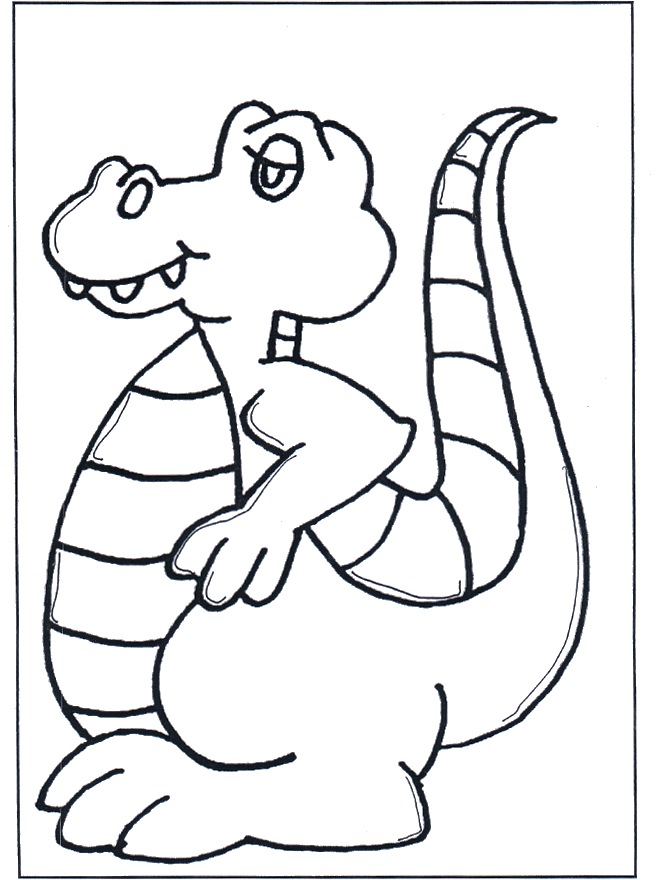 Free coloring sheets dinosauer - Drager og dinosauruser