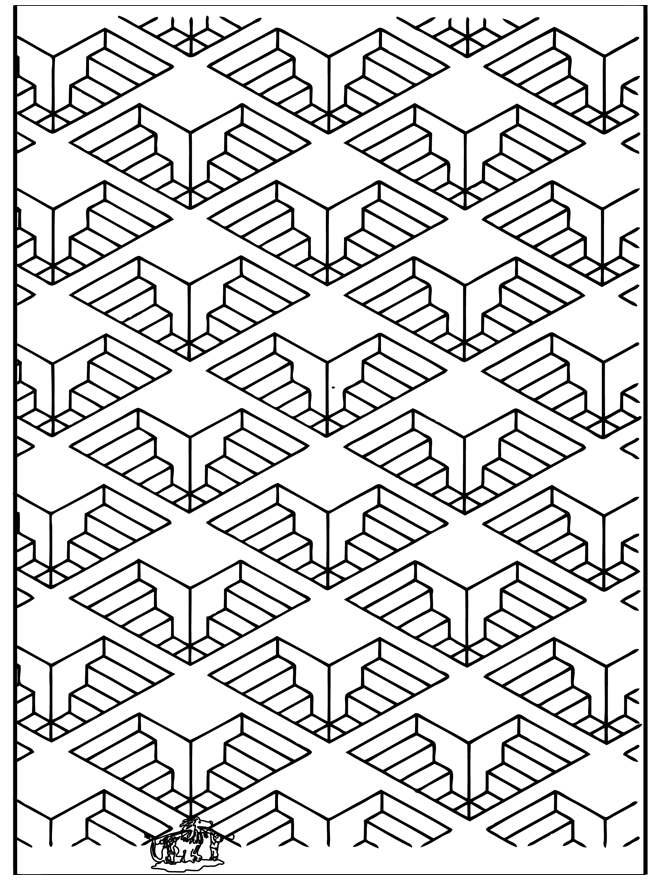 Geometric shapes 11 - Kunstfargeleggingstegninger