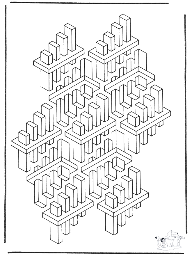 Geometric shapes 3 - Kunstfargeleggingstegninger