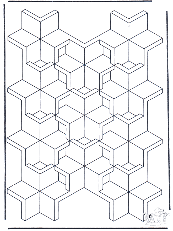 Geometric shapes 7 - Kunstfargeleggingstegninger