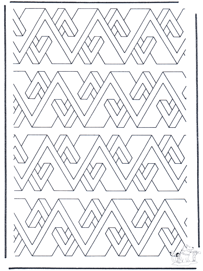 Geometric shapes 8 - Kunstfargeleggingstegninger