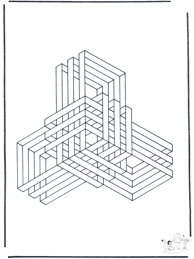 Geometric shapes 9 - Kunstfargeleggingstegninger